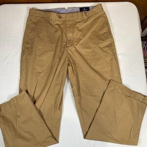 Daniel Cremieux Flat Front Chino Pants Men's 34x30 Brown 100% Cotton
